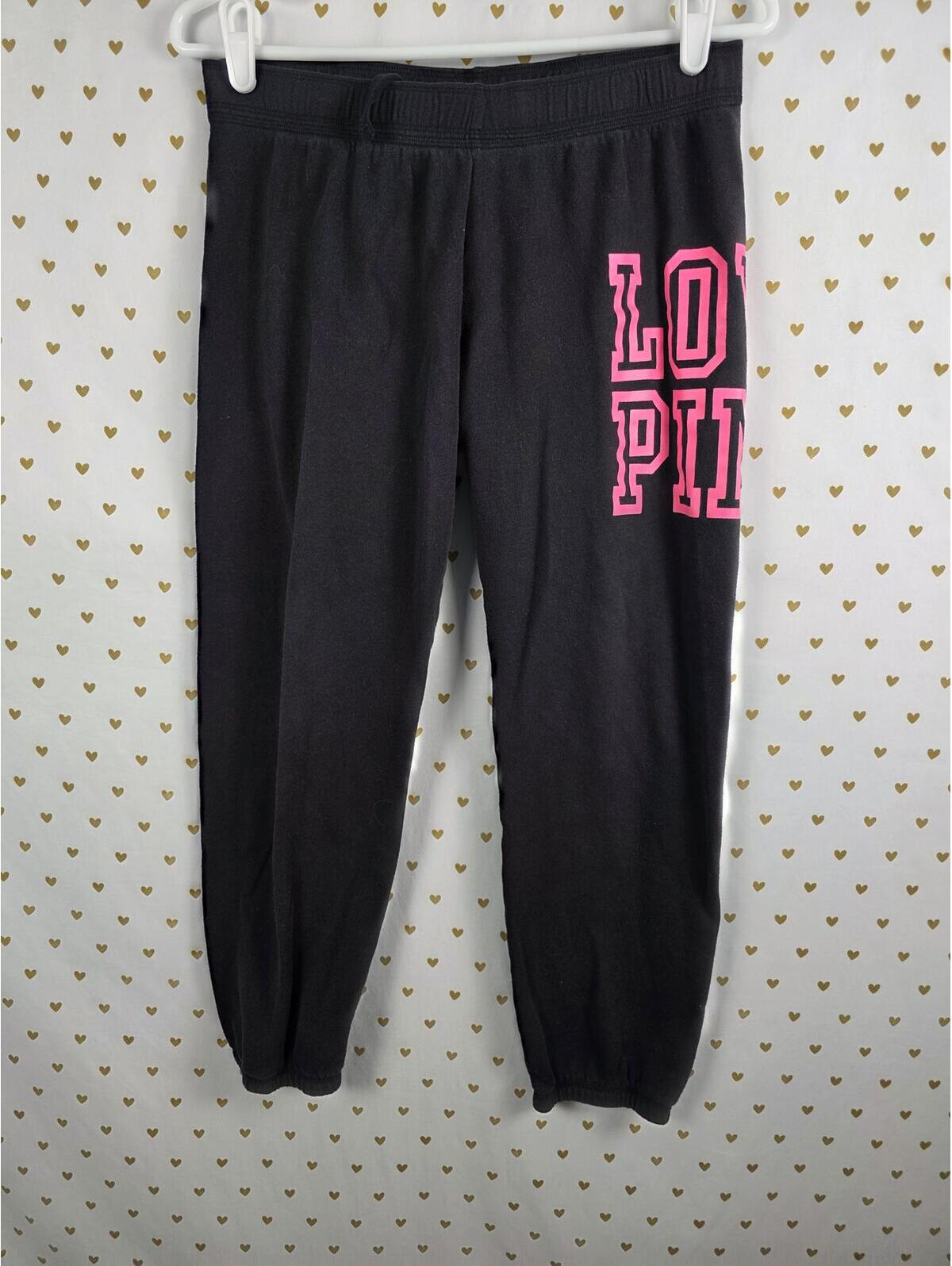 Victorias Secret Pink Vintage Y2k Love Small Tapered Joggers Sweatpants